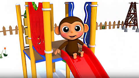 亮亮亲子乐园  :小猴子邀请你一起玩滑滑梯