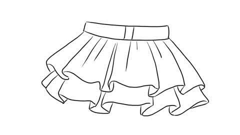 短裙的简单画法图片