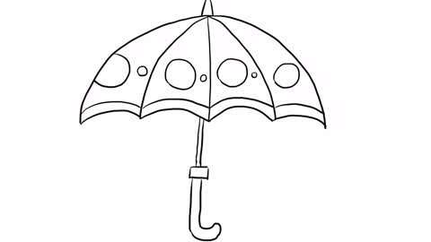 小花伞简单图片