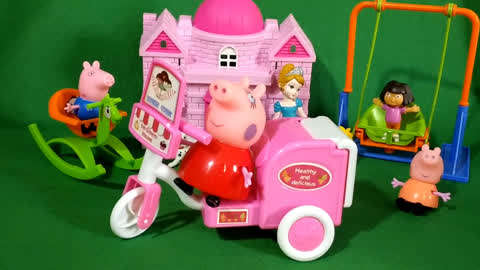 芭比娃娃一来分享冰淇淋玩具车