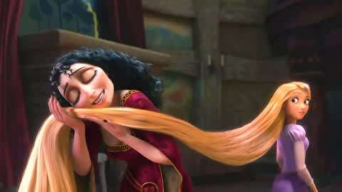 女巫剪长发公主的头发图片
