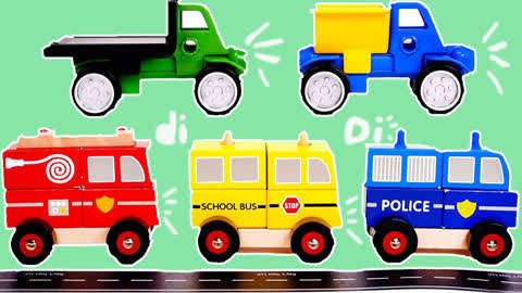 有趣的益智儿童玩具 五颜六色的小汽车组装