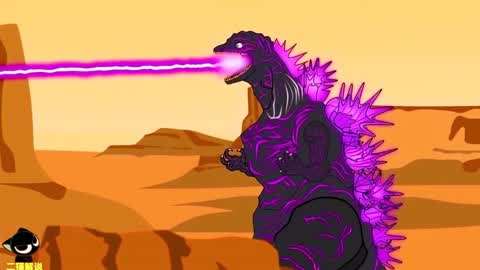 哥斯拉世界争霸恐龙世界决斗场 紫翼哥斯拉原子吐好厉害