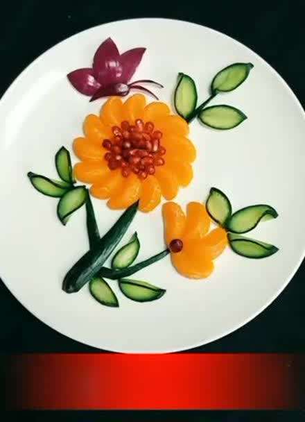蔬菜拼花制作图片