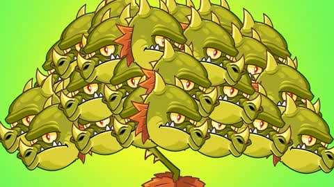 【雨下解说】植物大战僵尸系列,疯狂植物! 有了辅助的火龙草无敌了