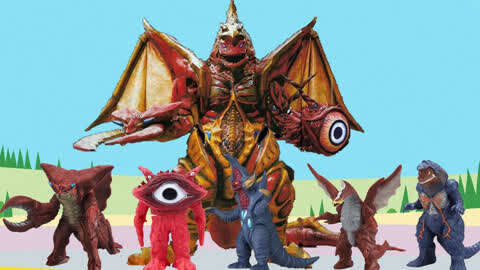 晓童玩具之奥特曼玩具  :在怪兽里面找出五帝王的融合材料吧