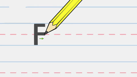 英文字母书写练习:letter f