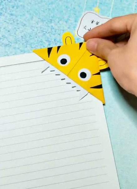 老虎书签折纸图片