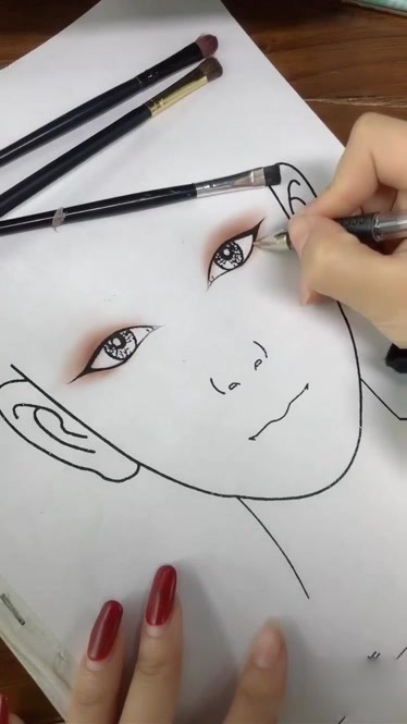 纸上美妆素描全教程纸上妆美人图