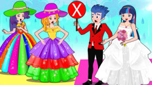 趣味童话故事：公主穿着彩虹裙参加婚礼，被拒绝进入！
