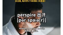 今日英语单词：perspire