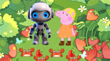 启蒙早教动画 -小猪佩奇制作机器人帮助妈妈赶走小螃蟹