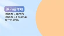 iphone 14pro和iphone 14 promax有什么区别？