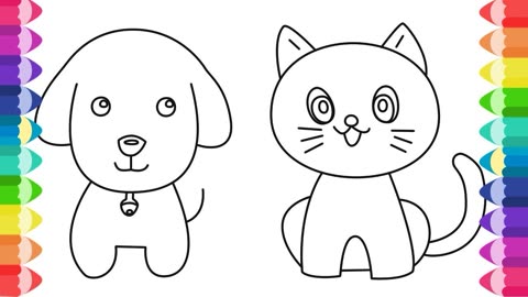 卡通猫狗的画法图片