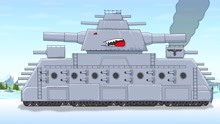 坦克世界动画：GT35坦克拦截kv44火箭弹，大战太激烈了！