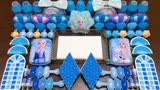 蓝色迪士尼冰雪奇缘公主艾莎和安娜史莱姆，创意十足的DIY点子！