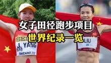 女子田径跑步项目世界纪录一览，王军霞、杨家玉、刘虹上榜
