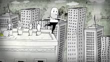 Steve Cutts动画短片《坠楼》，时长1’44