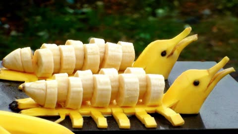 教你用香蕉制作的漂亮摆盘