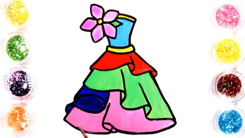 [少儿]趣味儿童画画《公主裙》