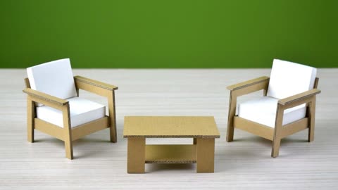 硬纸板做手工桌子椅子图片