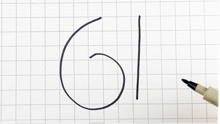 数字简笔画：用数字“61”画小猫，简单可爱又有创意！