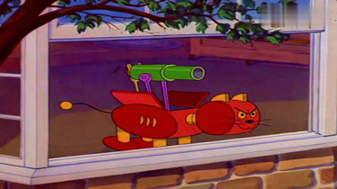 猫和s老鼠:机器猫也难不倒汤姆,派出三只机械鼠,让他们斗去!
