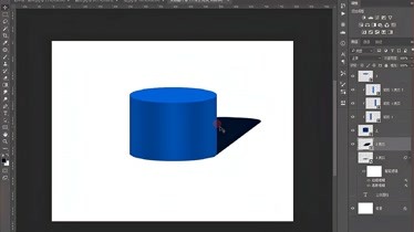 ps怎麼畫1個立體圓柱ps簡單2步畫出立體展臺