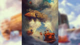 水墨风格画下的宫崎骏作品欣赏—天空之城