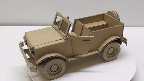 用废纸壳做玩具汽车,超酷!
