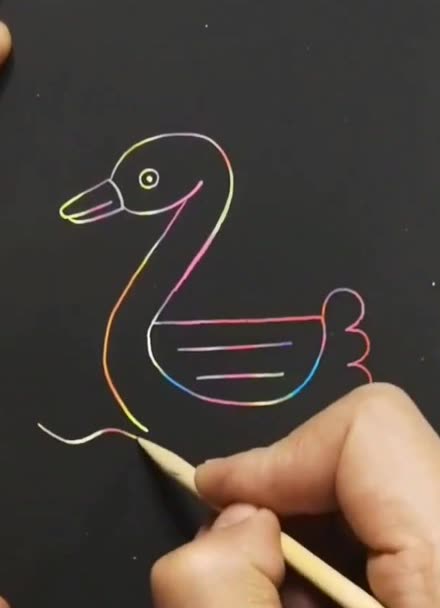 2字画鸭子简化图片