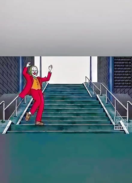 小丑下楼梯图片高清图片