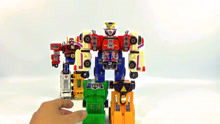 创意玩具秀：激走战队车连者变形金刚机器人，工程车卡车玩具转换