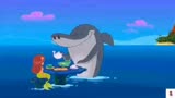 美人鱼动漫 海马挑战大鲨鱼 谁会赢得比赛
