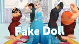 冰雪奇缘MMD：艾莎女王带着4个伴舞演绎“fake doll”
