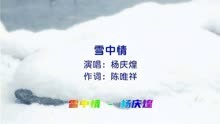 雪山飞狐主题曲《雪中情》演唱：杨庆煌