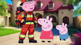 儿童动画片小猪佩奇的消防员爸爸