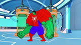 绿巨人儿童动画片，蜘蛛绿巨人超级合体！#儿童动画