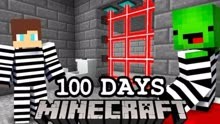 MC我的世界100DAY：监狱逃生100天，方块哥能否成功脱逃？！