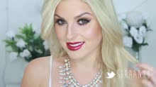 Christmas Glamour! ♡ Sexy Eyes & Glitter Red Lip!
