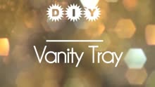 DIY Vanity-Perfume Tray | Chevron Glitter Home Decor