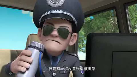 熊出沒之奪寶熊兵 光頭強竟撞了警車