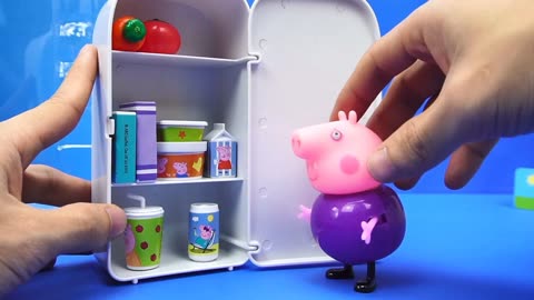 [少儿]小猪佩奇往冰箱里装东西玩具粉红猪小妹