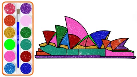 悉尼歌剧院儿童画图片