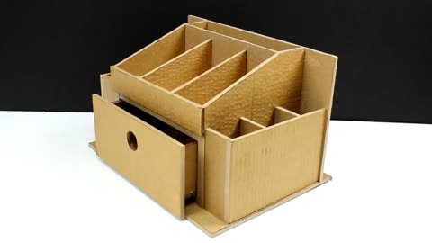 纸箱自制收纳盒图片