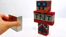 惊奇玩具：磁铁块对决TNT史蒂夫！如何用巴克球建造史蒂夫！