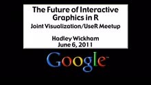 Hadley Wickham - The Future of 交互 Graphics in R - 2011
