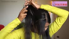 印度贵妇喜欢扎的一款发型，简单又优雅，真的很好看哦