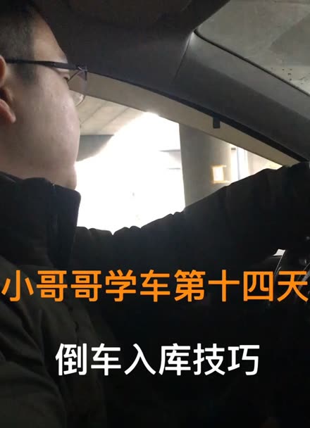 小哥哥學車第十四天,倒車入庫小技巧,入門先搞懂原理