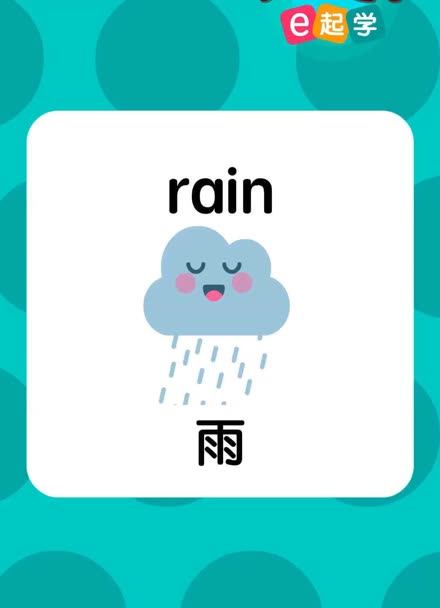 小小汪星球寶寶學英文e起學雨rain